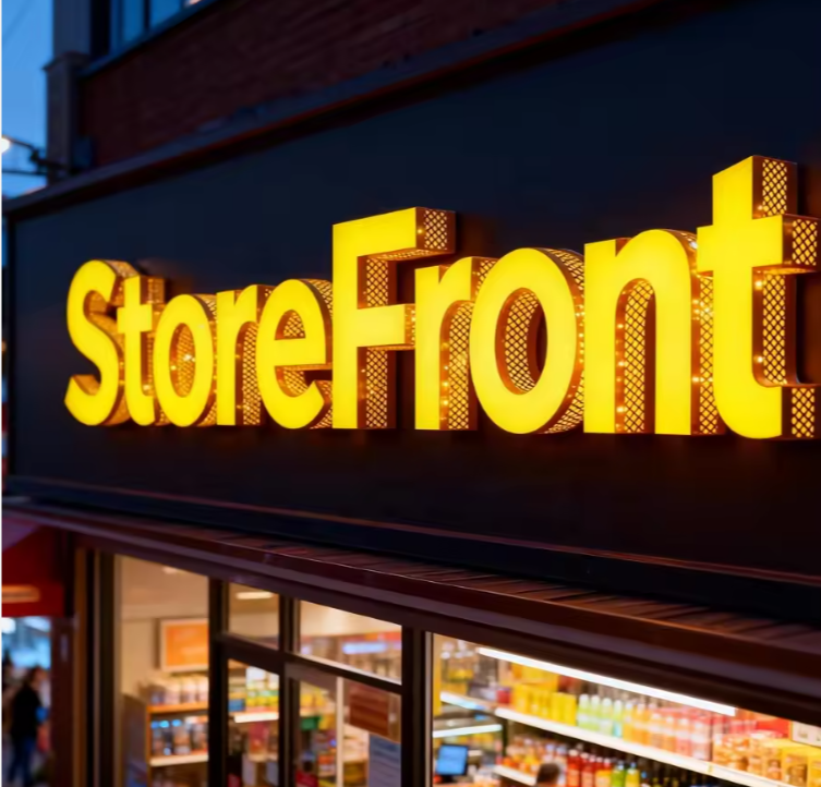 StoreFront LED Sign Side